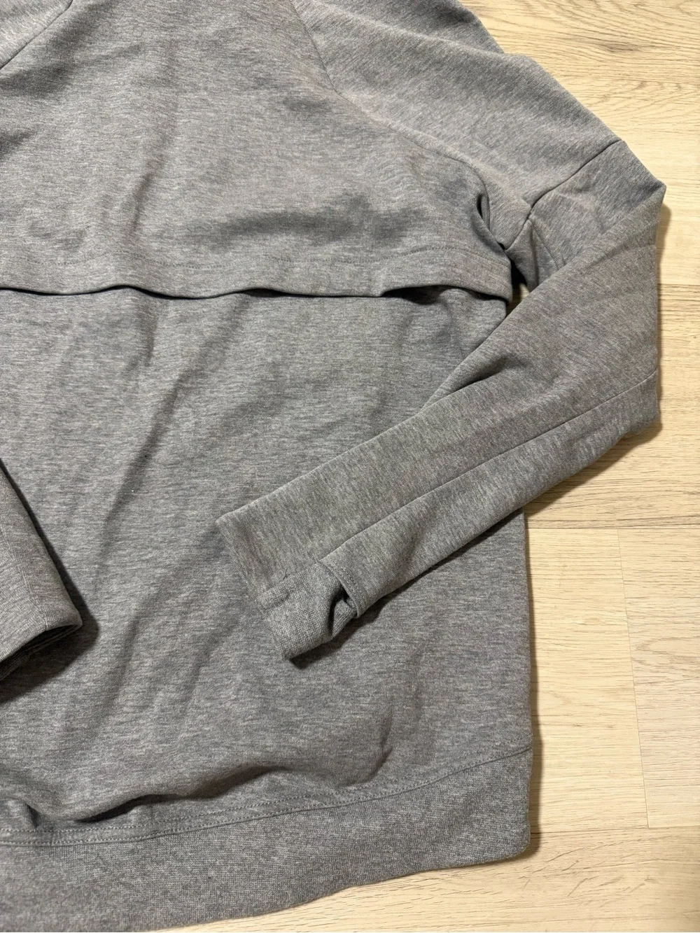 Nike Heather Grey Black Tech Sweatshirt Hoodie Zip Up Women’s Size Small